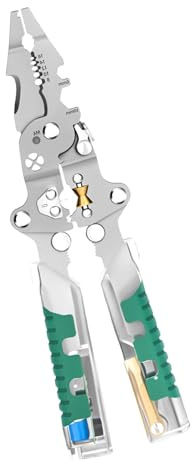 Professional High Precise Electrician Stripping Plier for Household Maintenance Cable Wire Cutting Efficient Wiring Job Folding Electrical Screwdriver Wire Stripper