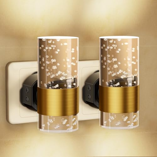 Night Light Plug in Wall with Dusk to Dawn Sensor, Adjustable 3 Colour Temperature (3000K/4500K/6000K) and Brightness (0-100LM), Modern Plug in Night Light for Hallway, Bedroom, Stairs, 2 Pack