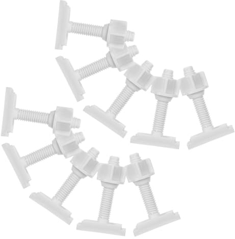 Yardenfun 10 Set Bulloni Fissaggio per Sedile Wc in Plastica Resistente per Copriwater Kit Antivibrazione per Fissaggio Stabile e Facile da Pulire Compatibile Maggior Parte delle Marche