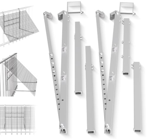 GLIESE Balkonkraftwerk Halterung,Solarmodulhalterung für 400W-550W - 15°-45° verstellbar aus stabilem Aluminium, inkl.Haken für Quadratprofil-Geländer - Für Balkon, Flachdach, Wand (Silber)