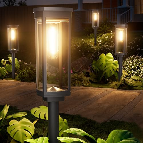 TRANSGUANG Solarlampen für Außen, 8 Stücke Solarleuchten IP65 Wasserdicht | Superhell 3000k Warmweiß Gartenleuchten Solar, Auto-Ein/Aus LED Gartenbeleuchtung Solar für Außen Rasen Hof Pfad Gehweg Deko
