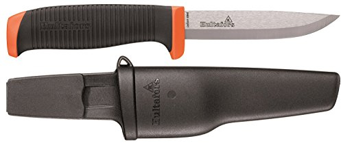 Hultafors Craftsman's knife HVK GH I All-purpose knife with non-slip Santoprene® handle and premium carbon steel blade I Including holster and holder for working trousers I 380210