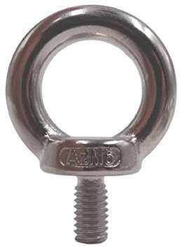 5 Stück Ringschraube DIN 580 Edelstahl V2A Ringbolzen Metrisch M6 M8 M10 M12 rostfrei A2 - Augenschraube Augbolzen Ringbolzen (M6)