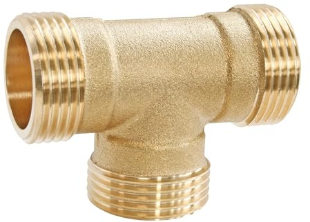 SOMATHERM FOR YOU, Té laiton à visser Triple Mâle 26/34 pour raccordements plomberie - Convient pour eau chaude et froide - Étanchéité sur filet ou joint plat - Normes conformes