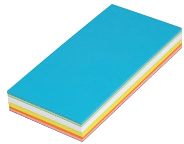 MAUL Cartes d'animation rectangulaires, 205 x 95 mm, 150 g/m², Utilisables sur les Deux Faces, en Couleurs Assorties, 120 Pièces, Large