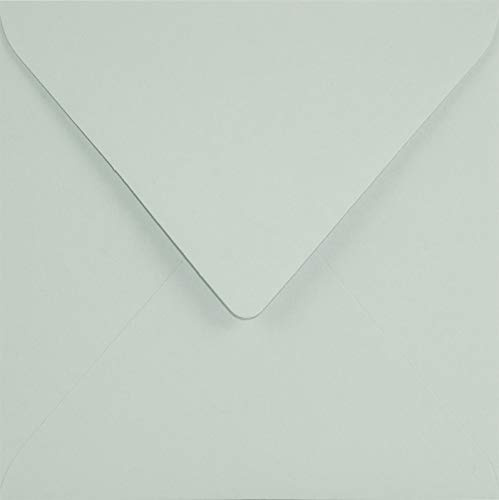 Netuno 25 Kuverts Pastell-Grün quadratisch 15,3x15,3 cm fein und festlich | 120g Keaykolour Pastel Green · hochwertige grüne Umschläge für Weihnachten, Advent, Nikolaus, Einladungen