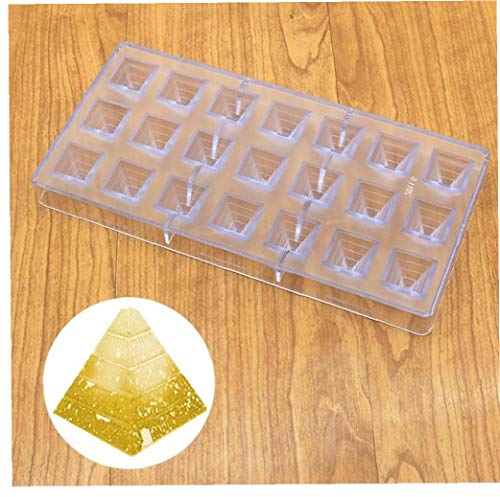 Forma 3D Pirámide De Policarbonato Chocolate Moldes para Chocolate Moldes Dulce De Bricolaje Molde De Policarbonato Transparente