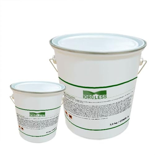 Barrera Capilar para Suelos (7,5+4,5KG) - producto bicomponente que frena la entrada de humedad y de gas radón en el interior de las viviendas a través del suelo - Idroless