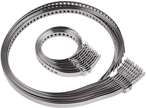 Surakey 10 Stück Edelstahl CV Gelenkschelle Set, CV Boot Clamp Sortiment Kit,Achsmanschette Schelle 70mm-127mm Einstellbar Schellen Klemmschelle Antriebswelle Gelenk Boot Crimp Clamp Kit