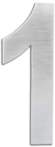 Nakloe - Numero de maison exterieur - Numero maison - Hauteur 8 cm - Adhésif - Numero de rue moderne brossée - Numero boite aux lettres (1)