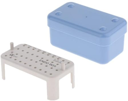 Jojomis 1pcs 40hole Endo Box Autoklave Organizer Desinfektion für Kanalbehandlung, Blau