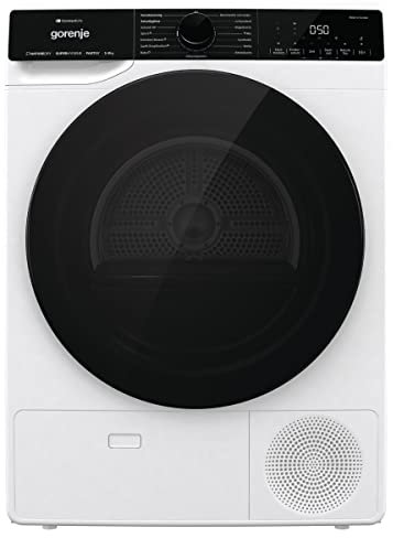 Gorenje DPNA93W Wärmepumpentrockner, 9 kg Kapazität, 15 Programme, ConnectLife WiFi, Auto Drain, Made in EU, Nature Dry, Twin Air, Sportprogramm, Schnellprogramm Energieklasse C