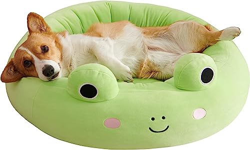 Squishmallows JPT0092 - Wendy der Frosch Tierbett 75 cm, offizielles Jazwares Plüsch, superweiches Haustierbett