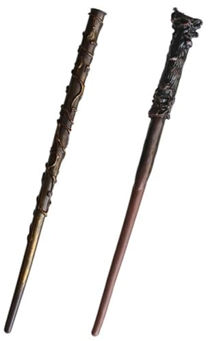 AOVNA 2 Pieces Magic Wand Wizard Wand Halloween Dress Up Accessory Magic Props Adult Plastic Magic Wand for Halloween Party Cosplay