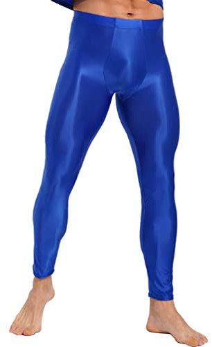 TiaoBug Herren Strumpfhose Modisch Stockings Pantyhose Slim Fit Unterhosen Lange Hose Pants Crossdresser Kostüm Zubehör Blau H XL