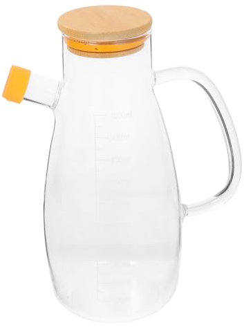 VINTORKY Glasölspender Mit Deckel Ölspenderflasche Auslaufsicher Für Küche Ölflasche Aus Glas Mit Ausgießer Ölvorratsbehälter Praktisch Und Sicher