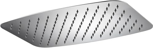 IMEX - Soffione Doccia Effetto Pioggia 25x40cm Cromato | Soffione Rettangolare Slim e Anticalcare per Colonna Doccia | Realizzato in Acciaio Inox S.304 | Ricambio Originale IMEX
