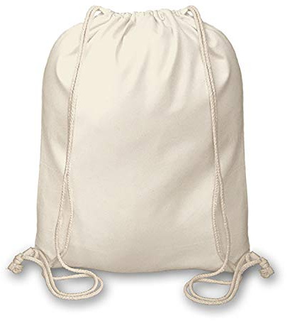 D&H CLOTHING UK Pack of 1/3/5/10/25/50/100/250 Premuim Plain Natural Cotton Shopping School Bags Rucksacks Drawstring School Gym PE Book P E Eco Friendly Shoppers