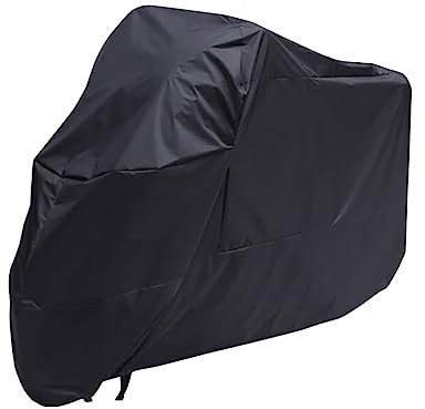 KICHOUSE Motorradabdeckung XL wasserdichte Staubdichte Und Sonnenschutzfähige Motorradplane Für Outdoor Nutzung Lang Elegantem Idealer Wetterschutz Für Motorbike