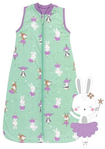 schlummersack Baby Schlafsack Neugeboren Sommer 1.0 Tog 56 cm dünn Ballerina | Sommerschlafsack