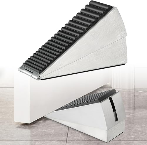 APOMOONS Tope de puerta resistente cuña de 3 pulgadas, Tope alto para puerta grande, la parte inferior de la puerta, tope de puerta de alto que cabe en cualquier espacio entre puertas gruesas