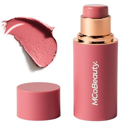 MCoBeauty - Baby Face Multiuse Cream Stick for Lips and Cheeks - Blush Stick in Pink Rose Shade - Contains Moisturising Jojoba Seed Oil, Coconut Oil and More - Peony Rose