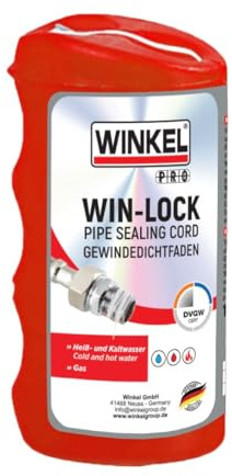 DVGW-zertifizierter Gewindedichtfaden – 160 m nicht aushärtendes Dichtband aus Polyamid (nicht teflon PTFE) für Metall- und Kunststoffgewinde, sofortige Abdichtung für Sanitärrohre und Armaturen