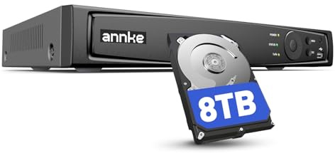 ANNKE 16CH 12MP PoE NVR Sistema di Sorveglianza Registratore, Videosorveglianza per Casa, Interno, Esterno Sicurezza Supporta telecamere IP HD 12MP/4K/5MP/4MP HD, registrazione di sorveglianza 24/7