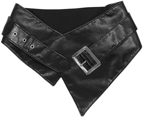 TOGEVAL Cintura Elastica Larga in Ecopelle per Donna Fibbia in Ferro, Regolabile, Cintura Corsetto Casual per Esaltare la Vita in Abbigliamento Quotidiano e Formale