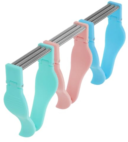 CHILDWEET Depiladora Facial Portátil para Mujeres Resorte de Hlps, 3 Piezas para Eliminación de Vello en Mentón y Mejillas, Protección Piel y Uso Diario