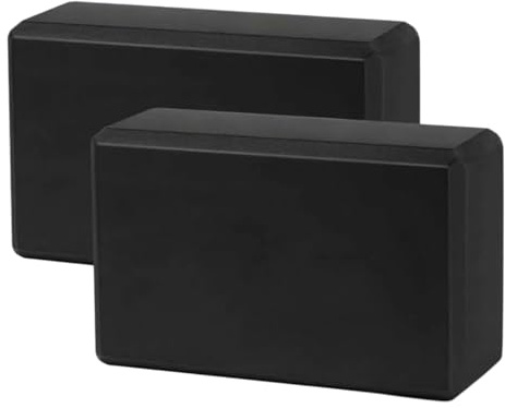 Yogablock set, halkfritt skum för pilates och yogaövning, hög densitet lätta gymblock för stretchning och balans, 2-pack