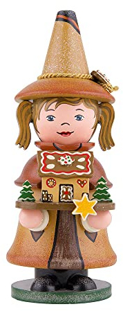 Hubrig Volkskunst GmbH Räuchermännchen Wichtel Pfefferkuchenhaus - 14 cm
