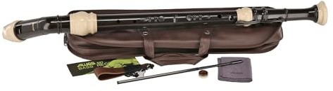 Aulos 700100 F-Knickbass Flöte Symphony Mod.521 barocke Griffw.braun, komplett mit Tasche, Tragschnur, Fettdose und Grifftabelle