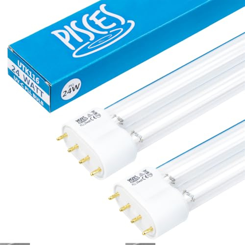Pisces Twin Pack 24w Watt Replacement UV PLL Pond Bulb Spare 319mm UVC Lamp for Filter