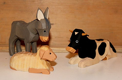 Lotte Sievers-Hahn Krippenfigur Set Ochs Esel und Schaf