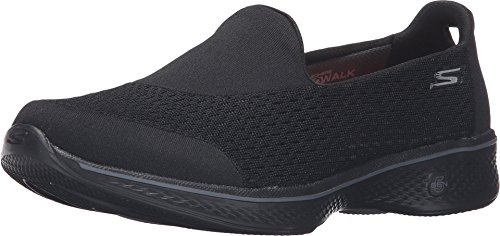 Skechers GO WALK 4 - PURSUIT, Women's Slip On, Black (Black Textile/Trim Bbk), 7.5 UK (40.5 EU)