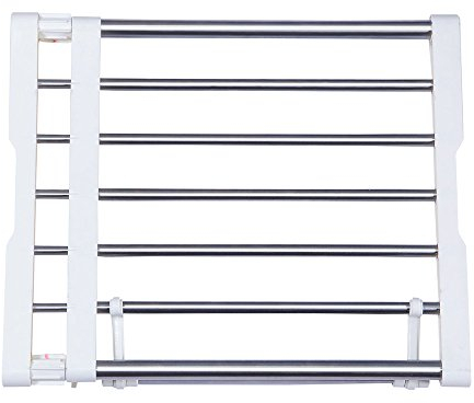 BAOYOUNI Teleskop-Garderobensystem Regal Kleiderschrank Schrank Edelstahl-Stange Teleskopregal Kleiderbügel Organizer DIY Separator Kleideraufbewahrungssysteme Verstellbare Länge 45-70cm