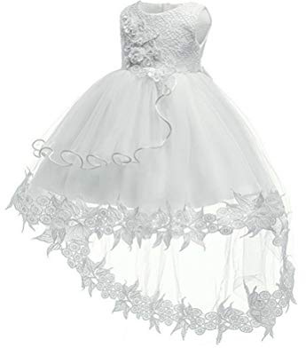 LZH Baby Girl Party Dress Christening Gown for Baby Girl,3-6 Month Baptism Dress Baby Girl White Dress Baptism Elegant