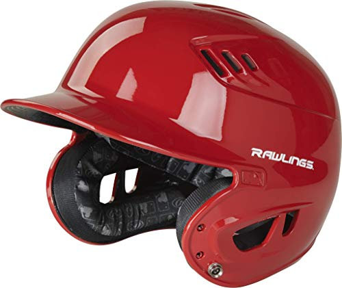 Rawlings R16 Velo Baseball-Schlaghelm, Junior (16,5 cm – 19,5 cm), Scharlachrot