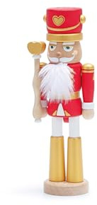 Lo Schiaccianoci rosso Sevi | Decorazioni di Natale in legno artigianali appendibili | 11,5x28x8cm | Decorazioni Xmas | modello 83105