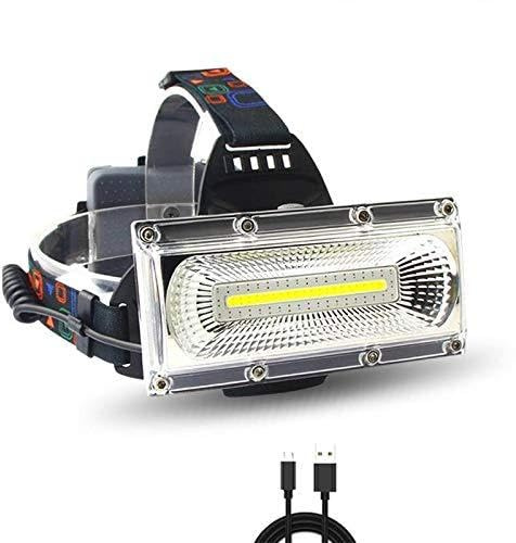 unbrand Ultra Brillante Linterna Frontal Super Brillante LED COB Reparación Faro USB Lámpara Luz Principal Recargable Faro Impermeable 18650 Pesca De Iluminación ICADream (Emitting Color : A)