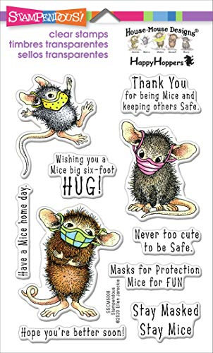 Stampendous House Mouse Masked Mice Clear Stamp Set
