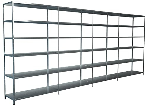 SCHULTE Regalwelt Steck-Grund-/ u 3 Anbauregale, 24 Böden, 2300x3800x500, verz.