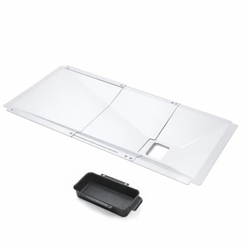 Uniflasy Auffangwanne mit Tropfschale für 3/4/5 Brenner Gasgrill, 60-80cm