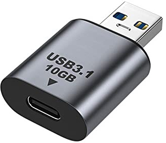 NFHK Adattatore dati USB-C USB 3.1 tipo C femmina a USB 3.0 A maschio, 10 Gbps, alimentazione dati per laptop, tablet, telefono