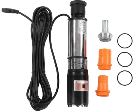 Solarpumpe DC 12 V, Kupfermotor 3500 U/min Maximale Hubhöhe 10 Meter Tauchpumpe h Auslass 25 mm Multifunktional für Bergbauentwässerung für Hausbewässerung