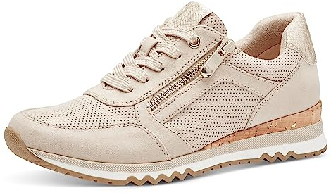 MARCO TOZZI sneaker da donna piatte e vegane per il tempo libero color beige (dune comb) 38 EU