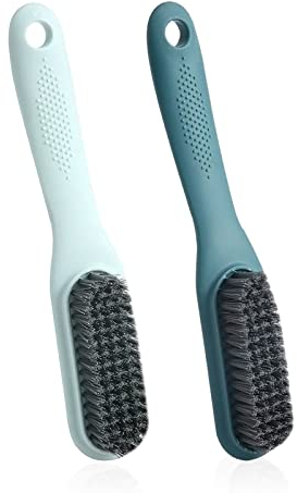 Haushaltsbürste mit weichen Borsten, 2 Stück Kunststoff Weiche Borsten Schuhbürste, Multifunktionale Schuhbürste, Haushalts-Reinigungsbürste mit Griff für Schuhbekleidung