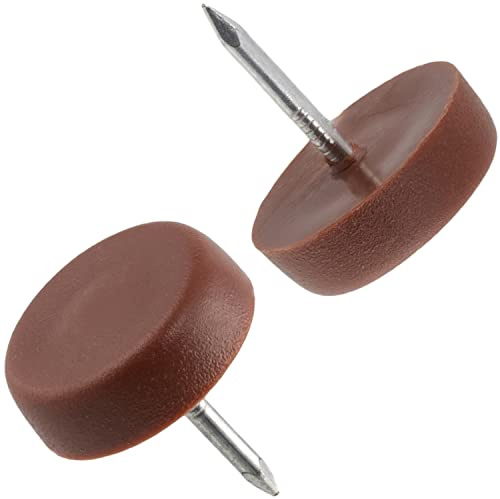AERZETIX - C65822 - Juego de 100 Patines deslizantes para Patas de Silla con Clavo Redondos Ø16mm en plástico - Color Cereza - Mueble Mesa Armario cómoda Cama Accesorio protección Suelo sofá