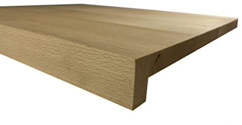 EFO Schneidebrett XL 47x37 cm | Schneidebrett mit Anschlagkante aus Buchenholz | Großes Küchenbrett für effiziente Küchenarbeit und Schutz der Arbeitsplatte | Holzbrett Küche für Brot und Gemüse